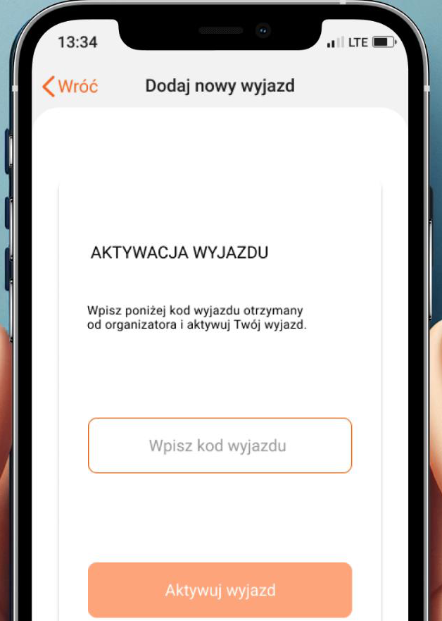 Ekran wpisywania kodu dostępu
